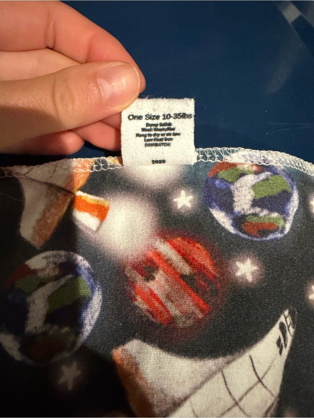 Two Little Plines Stretchy Preflat cloth diaper- Space print - Picture 4 of 4